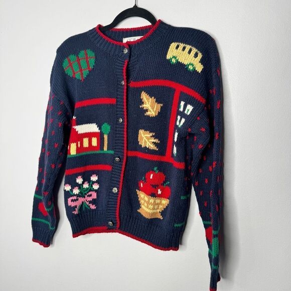 Vintage C.C bates cardigan kids size L/14 - Picture 2 of 5